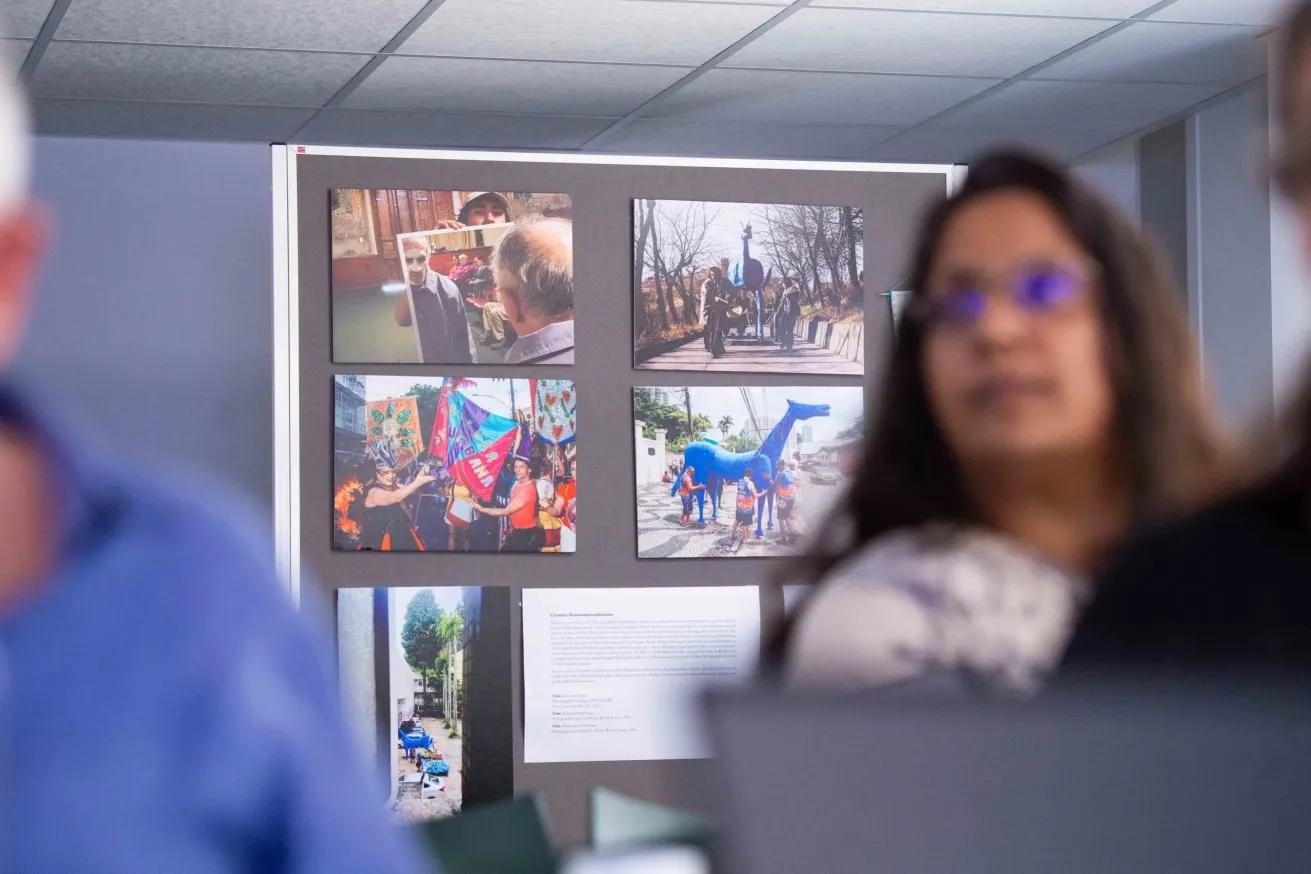  A display of photographs relating to psychiatric reform, activism and deinstitutionalisation presented during the symposium